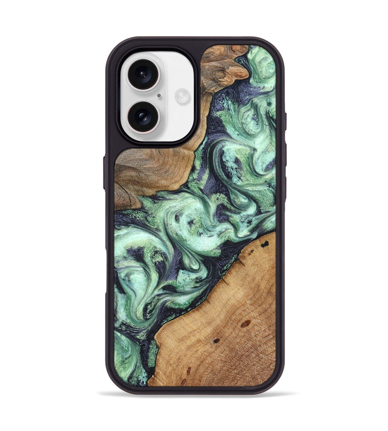 iPhone 17 Wood Phone Case - Keshawn (Green, 827496)