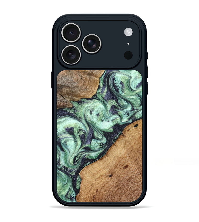 iPhone 17 Pro Max Wood Phone Case - Keshawn (Green, 827496)