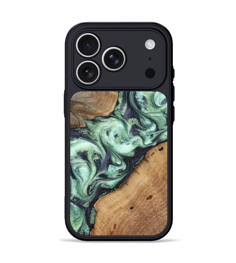 iPhone 17 Pro Wood Phone Case - Keshawn (Green, 827496)