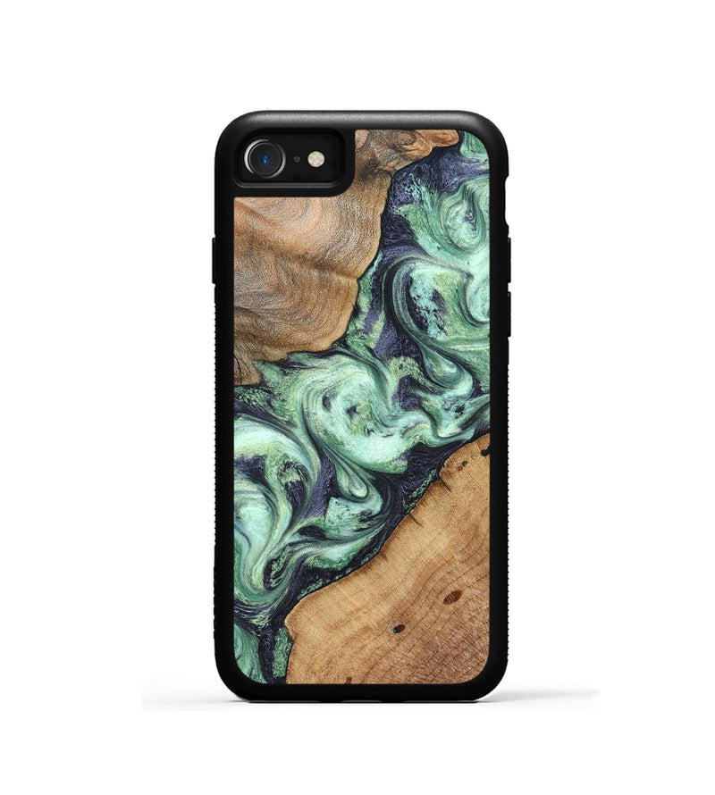 iPhone SE Wood Phone Case - Keshawn (Green, 827496)