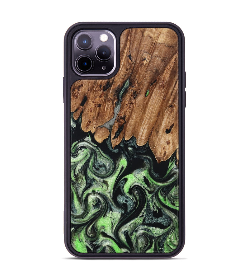 iPhone 11 Pro Max Wood Phone Case - Teresa (Green, 827497)