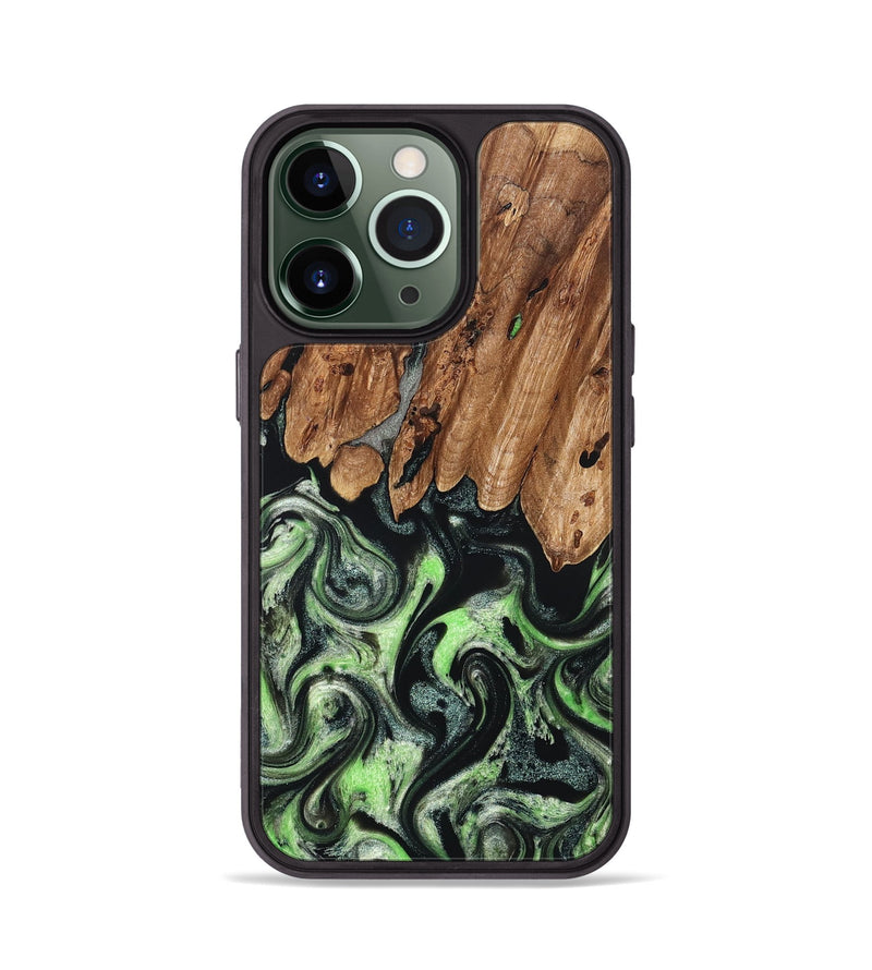 iPhone 13 Pro Wood Phone Case - Teresa (Green, 827497)