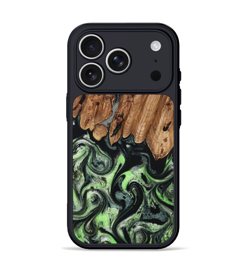 iPhone 17 Pro Wood Phone Case - Teresa (Green, 827497)