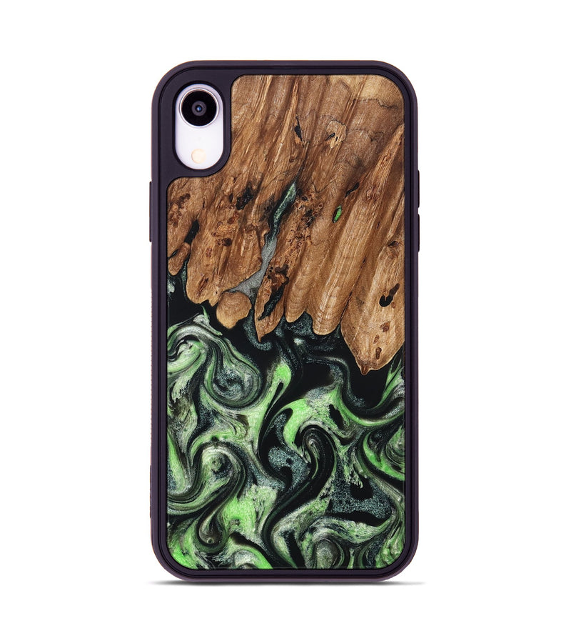 iPhone Xr Wood Phone Case - Teresa (Green, 827497)