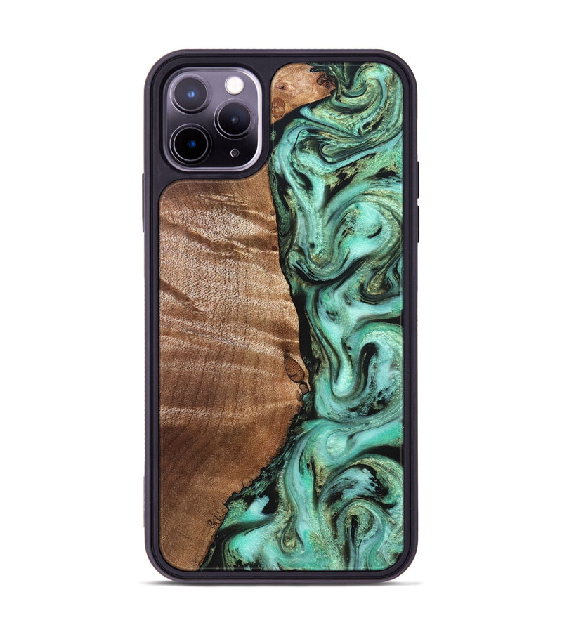 iPhone 11 Pro Max Wood Phone Case - Ara (Green, 827498)