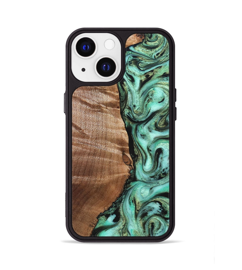 iPhone 13 Wood Phone Case - Ara (Green, 827498)