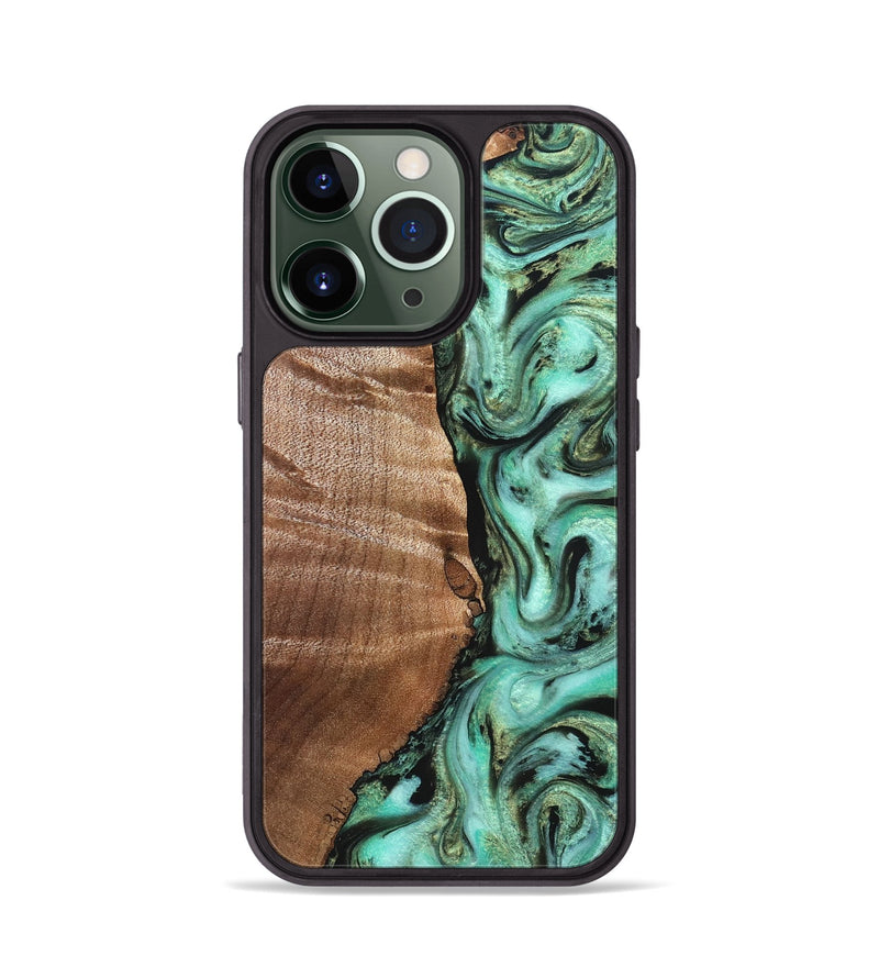 iPhone 13 Pro Wood Phone Case - Ara (Green, 827498)