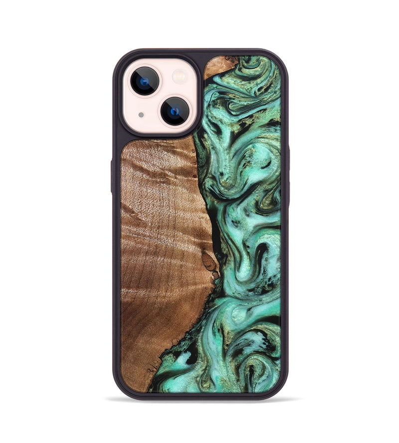 iPhone 14 Wood Phone Case - Ara (Green, 827498)