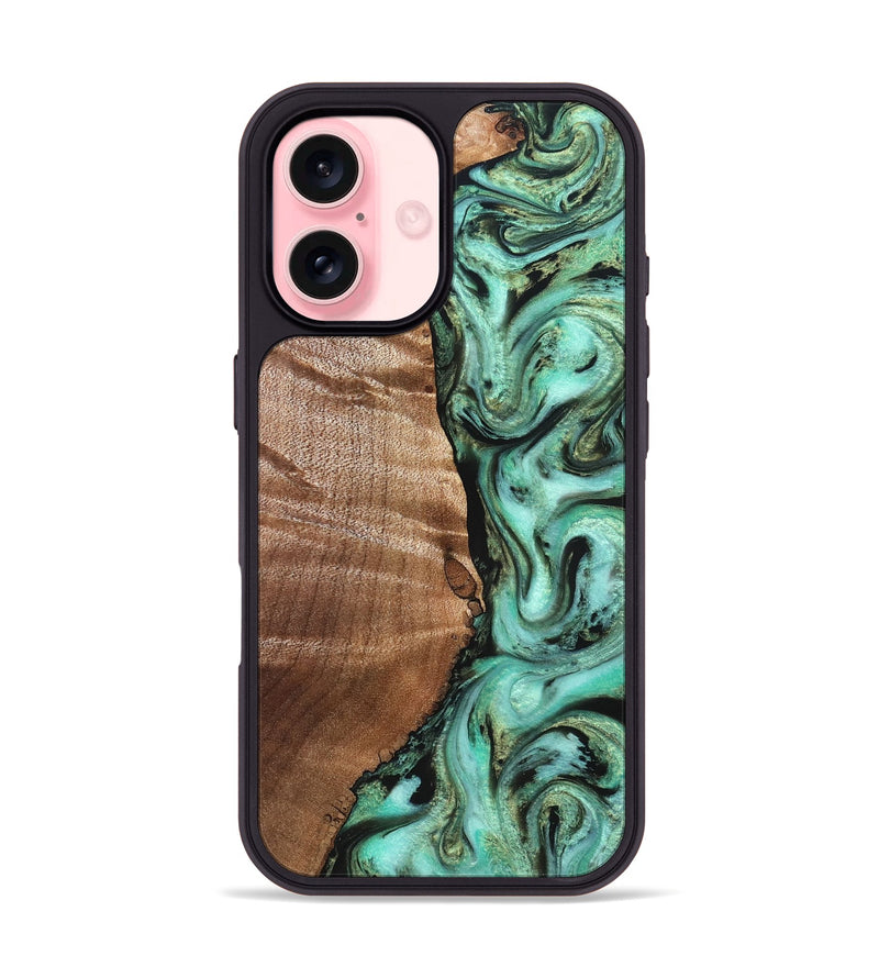 iPhone 16 Wood Phone Case - Ara (Green, 827498)