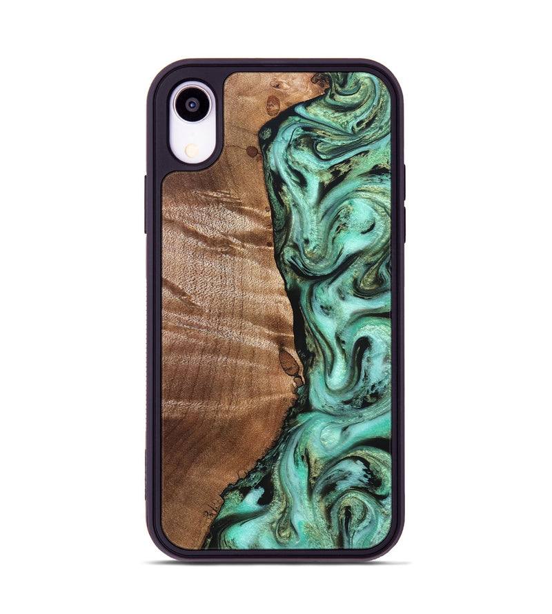 iPhone Xr Wood Phone Case - Ara (Green, 827498)