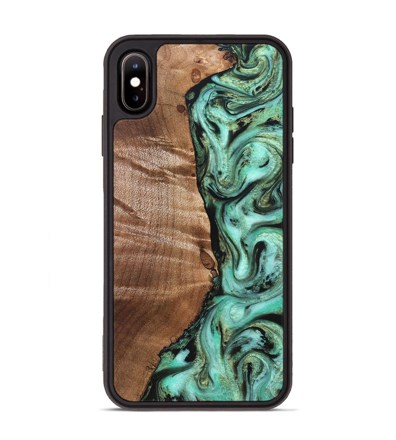 iPhone Xs Max Wood Phone Case - Ara (Green, 827498)