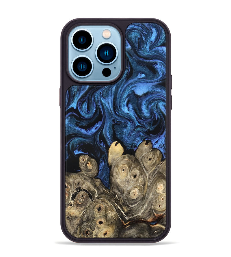 iPhone 14 Pro Max Wood Phone Case - Shani (Blue, 827500)