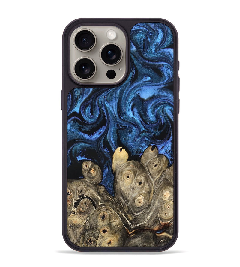 iPhone 15 Pro Max Wood Phone Case - Shani (Blue, 827500)