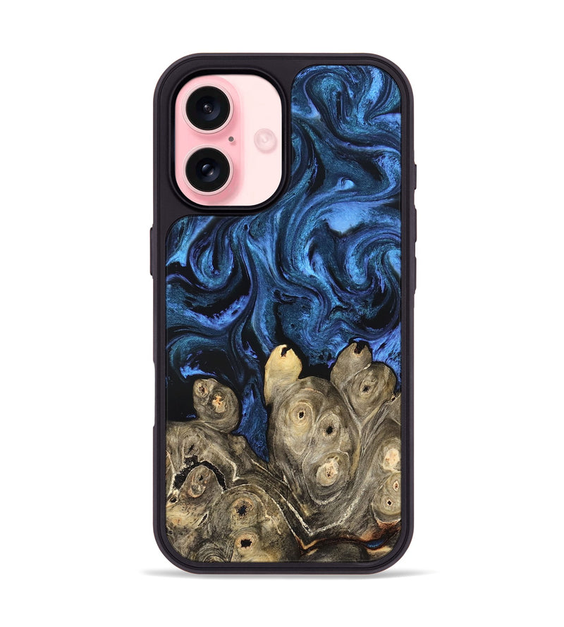 iPhone 16 Wood Phone Case - Shani (Blue, 827500)