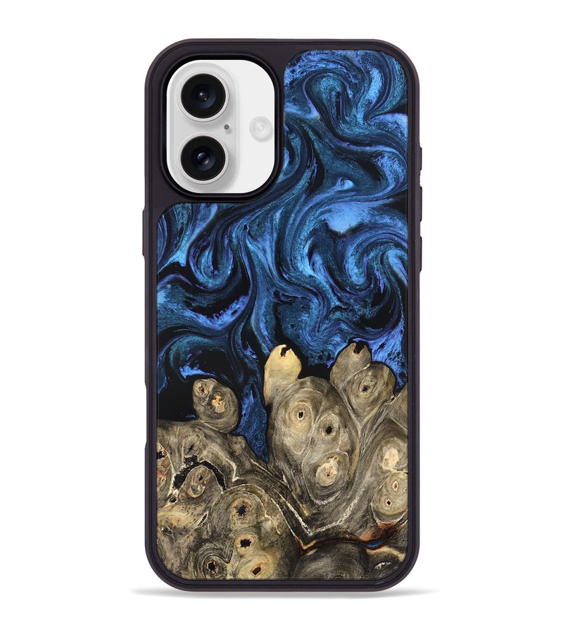 iPhone 16 Plus Wood Phone Case - Shani (Blue, 827500)