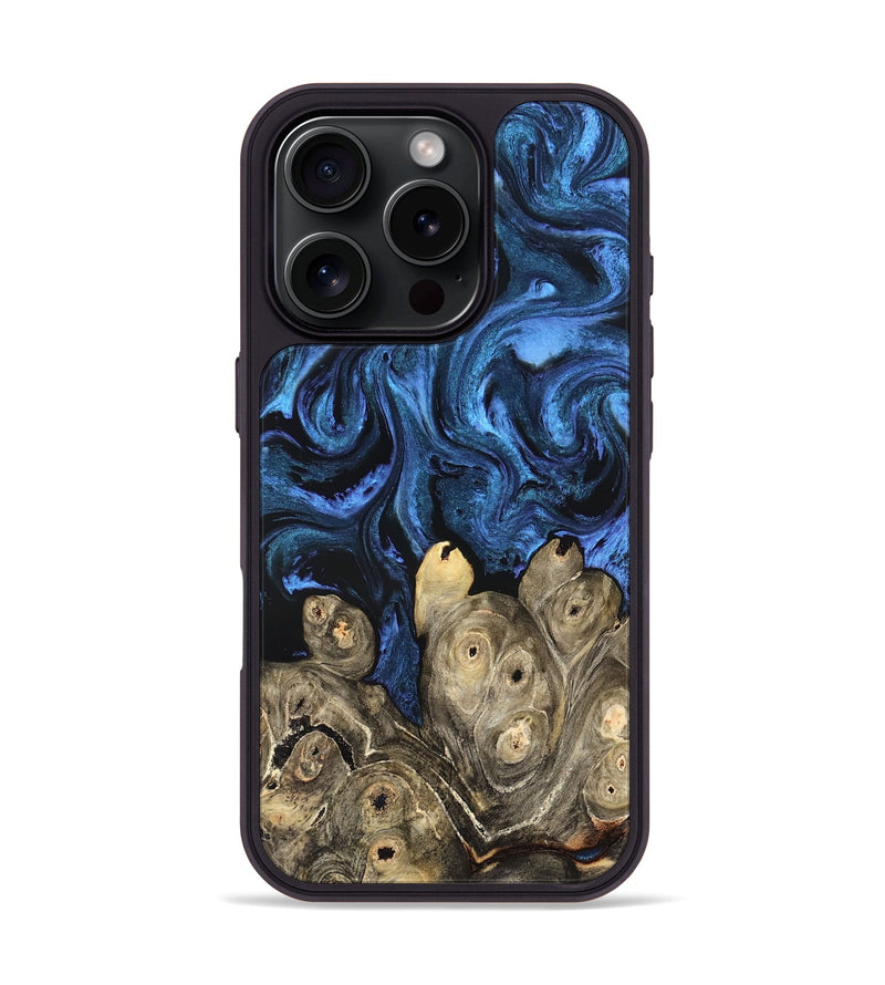 iPhone 16 Pro Wood Phone Case - Shani (Blue, 827500)
