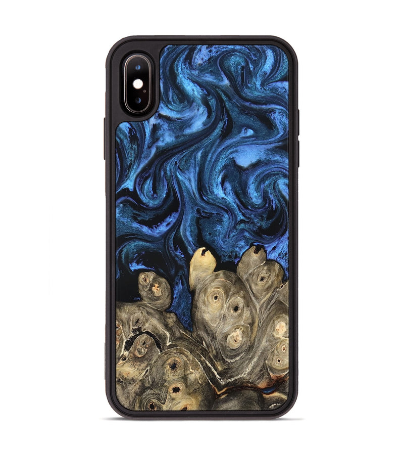 iPhone Xs Max Wood Phone Case - Shani (Blue, 827500)