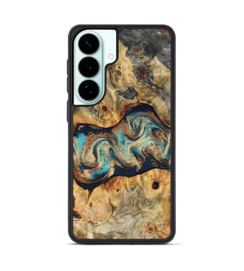 Galaxy S26 Plus Wood Phone Case - Besse (Teal & Gold, 827506)