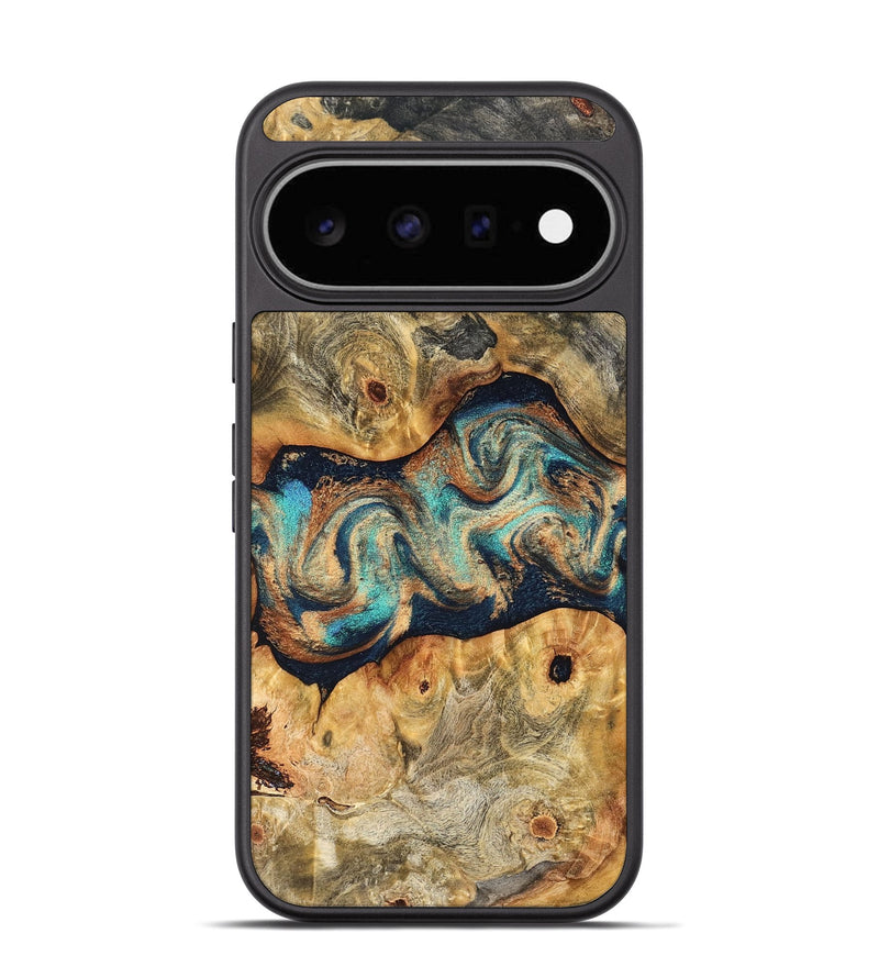 Pixel 11 Wood Phone Case - Besse (Teal & Gold, 827506)