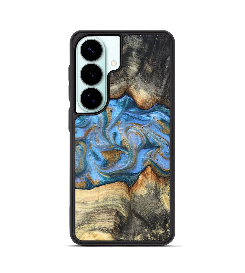 Galaxy S26 Wood Phone Case - Jaimie (Teal & Gold, 827507)