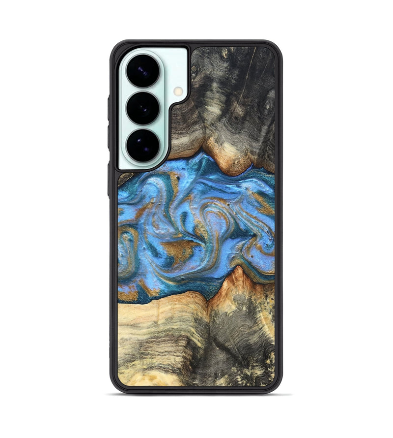 Galaxy S26 Plus Wood Phone Case - Jaimie (Teal & Gold, 827507)