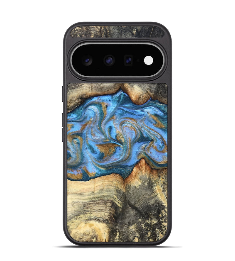 Pixel 11 Wood Phone Case - Jaimie (Teal & Gold, 827507)