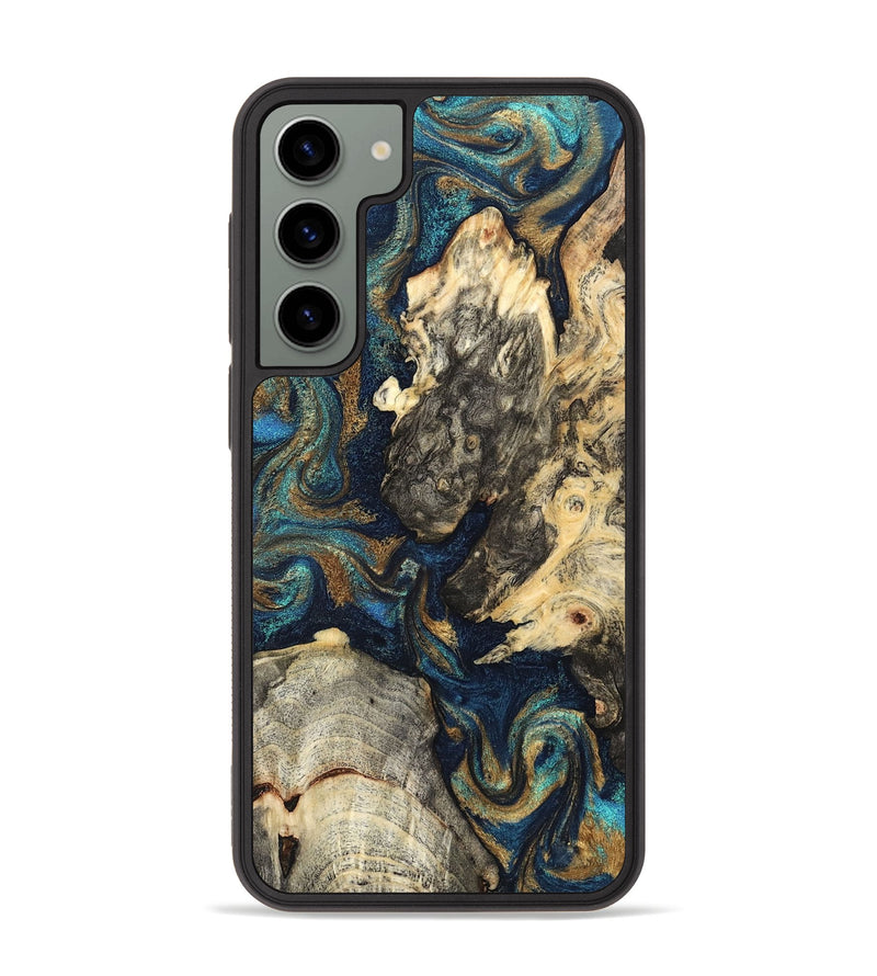 Galaxy S23 Plus Wood Phone Case - Leander (Teal & Gold, 827508)