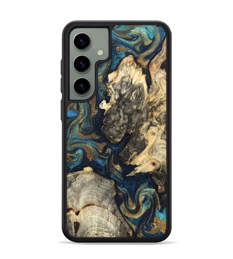 Galaxy S24 Plus Wood Phone Case - Leander (Teal & Gold, 827508)
