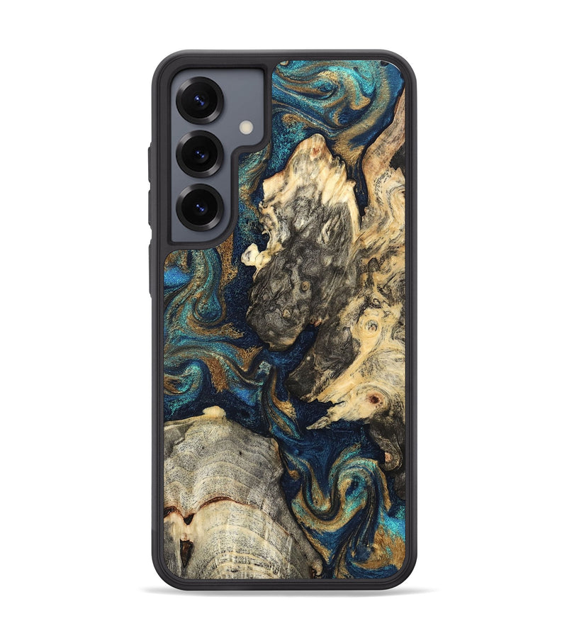 Galaxy S25 Plus Wood Phone Case - Leander (Teal & Gold, 827508)