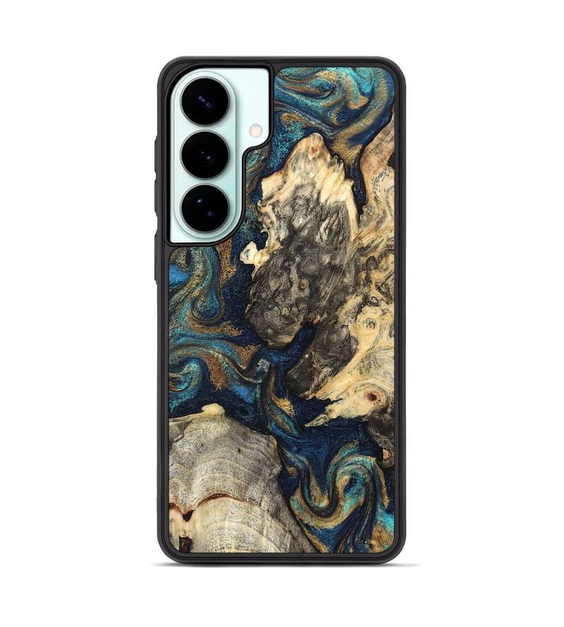 Galaxy S26 Plus Wood Phone Case - Leander (Teal & Gold, 827508)