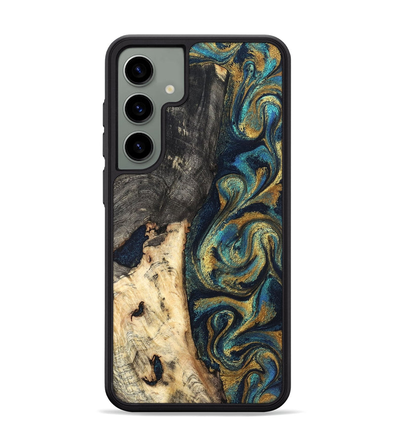 Galaxy S24 Plus Wood Phone Case - Edward (Teal & Gold, 827509)