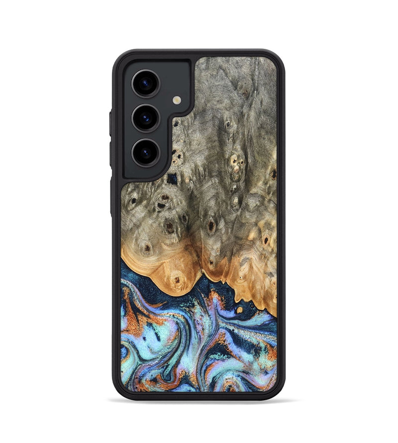 Galaxy S24 Wood Phone Case - Loy (Teal & Gold, 827511)