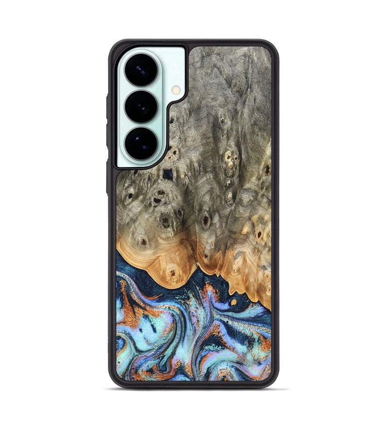 Galaxy S26 Plus Wood Phone Case - Loy (Teal & Gold, 827511)