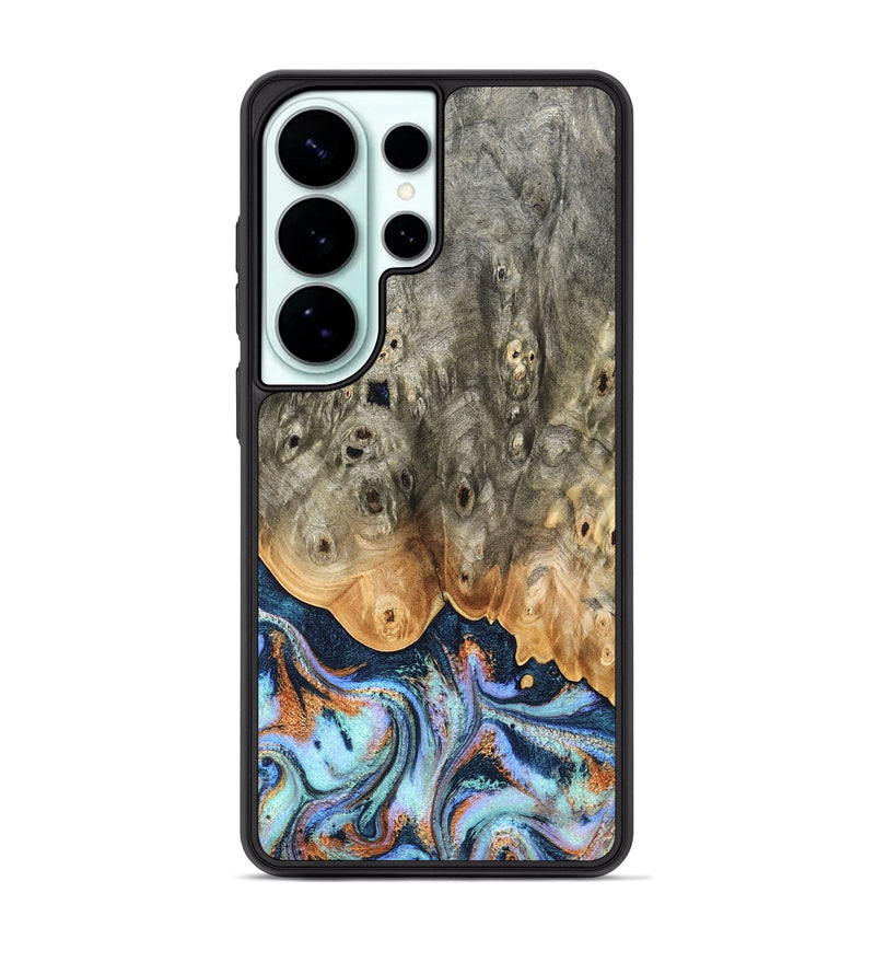 Galaxy S26 Ultra Wood Phone Case - Loy (Teal & Gold, 827511)