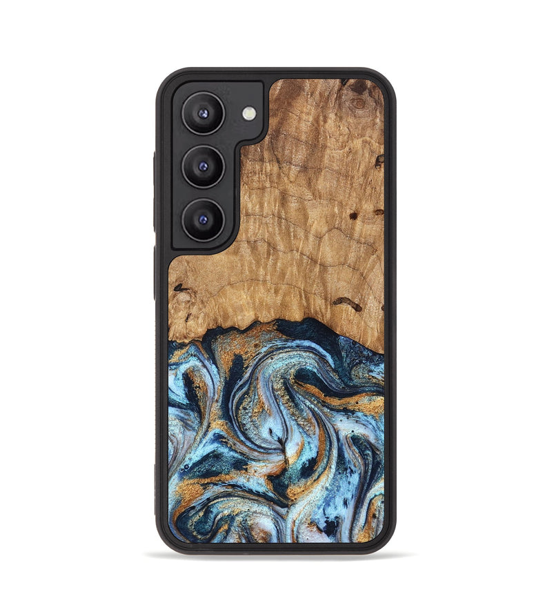 Galaxy S23 Wood Phone Case - Admiral (Teal & Gold, 827512)