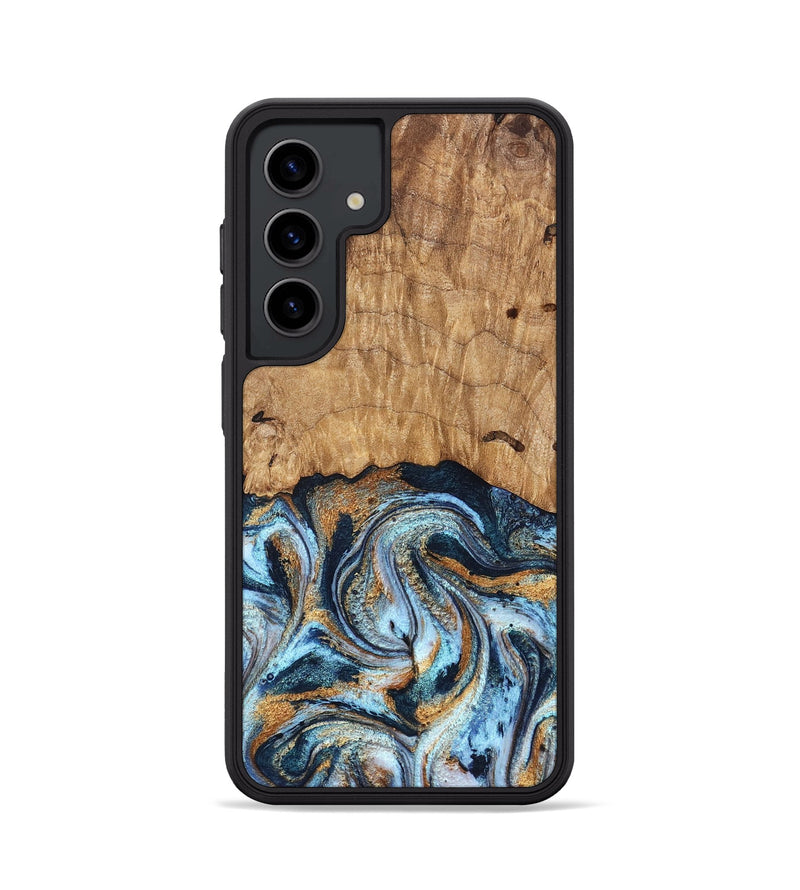 Galaxy S24 Wood Phone Case - Admiral (Teal & Gold, 827512)