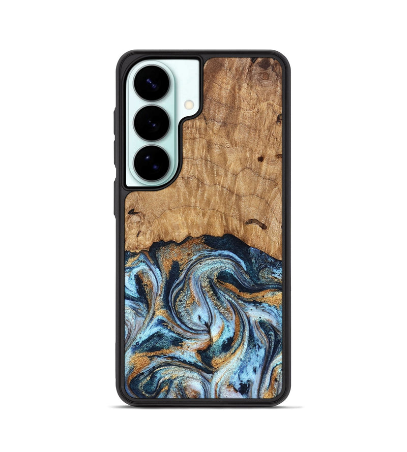 Galaxy S26 Wood Phone Case - Admiral (Teal & Gold, 827512)