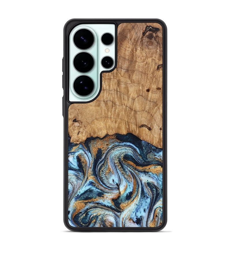 Galaxy S26 Ultra Wood Phone Case - Admiral (Teal & Gold, 827512)