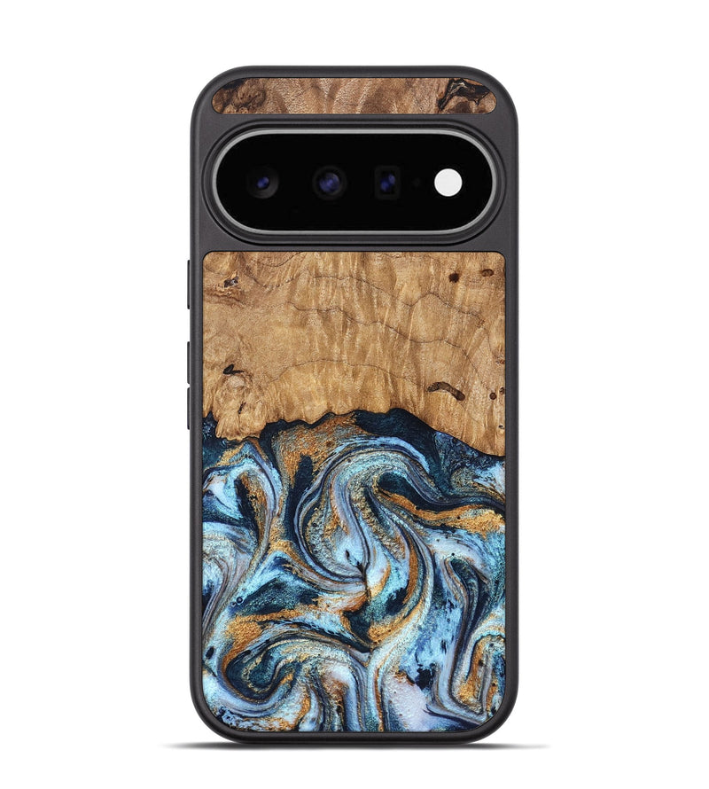 Pixel 11 Wood Phone Case - Admiral (Teal & Gold, 827512)