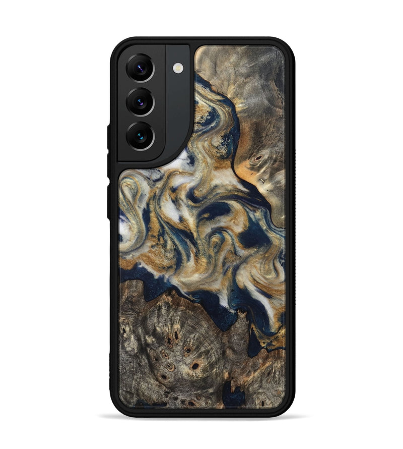 Galaxy S22 Plus Wood Phone Case - Zuri (Teal & Gold, 827513)