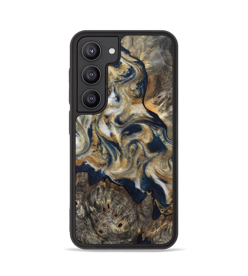 Galaxy S23 Wood Phone Case - Zuri (Teal & Gold, 827513)