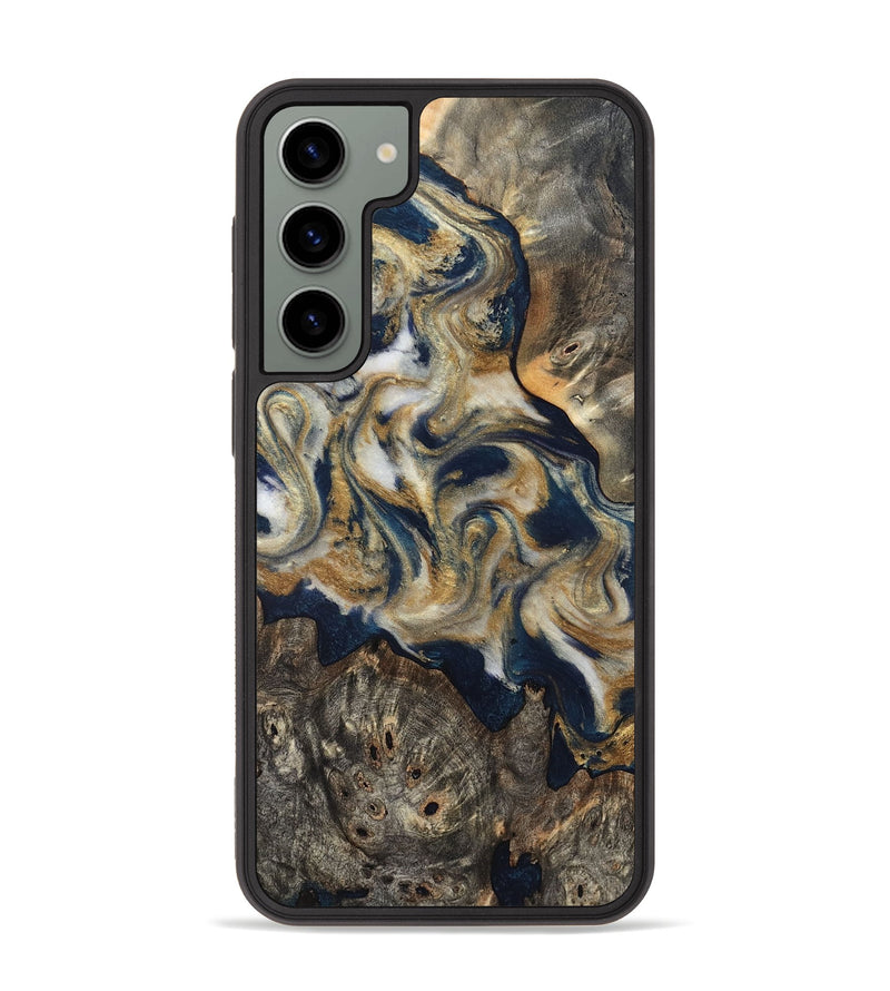 Galaxy S23 Plus Wood Phone Case - Zuri (Teal & Gold, 827513)