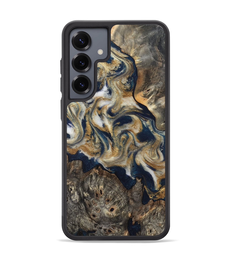 Galaxy S25 Plus Wood Phone Case - Zuri (Teal & Gold, 827513)