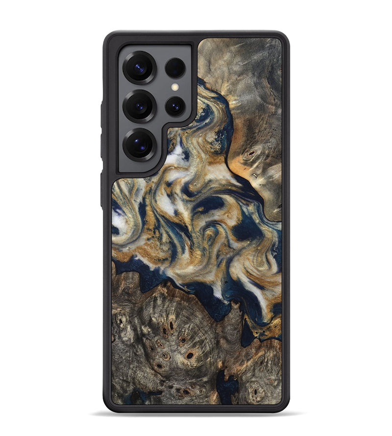 Galaxy S25 Ultra Wood Phone Case - Zuri (Teal & Gold, 827513)