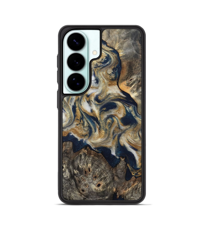 Galaxy S26 Wood Phone Case - Zuri (Teal & Gold, 827513)