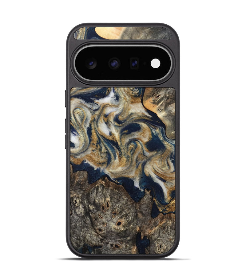Pixel 11 Wood Phone Case - Zuri (Teal & Gold, 827513)