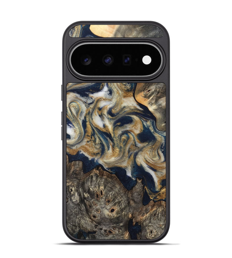 Pixel 11 Pro Wood Phone Case - Zuri (Teal & Gold, 827513)