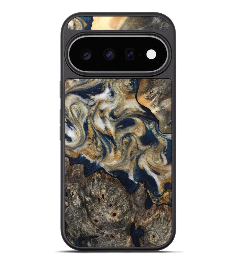 Pixel 11 Pro XL Wood Phone Case - Zuri (Teal & Gold, 827513)