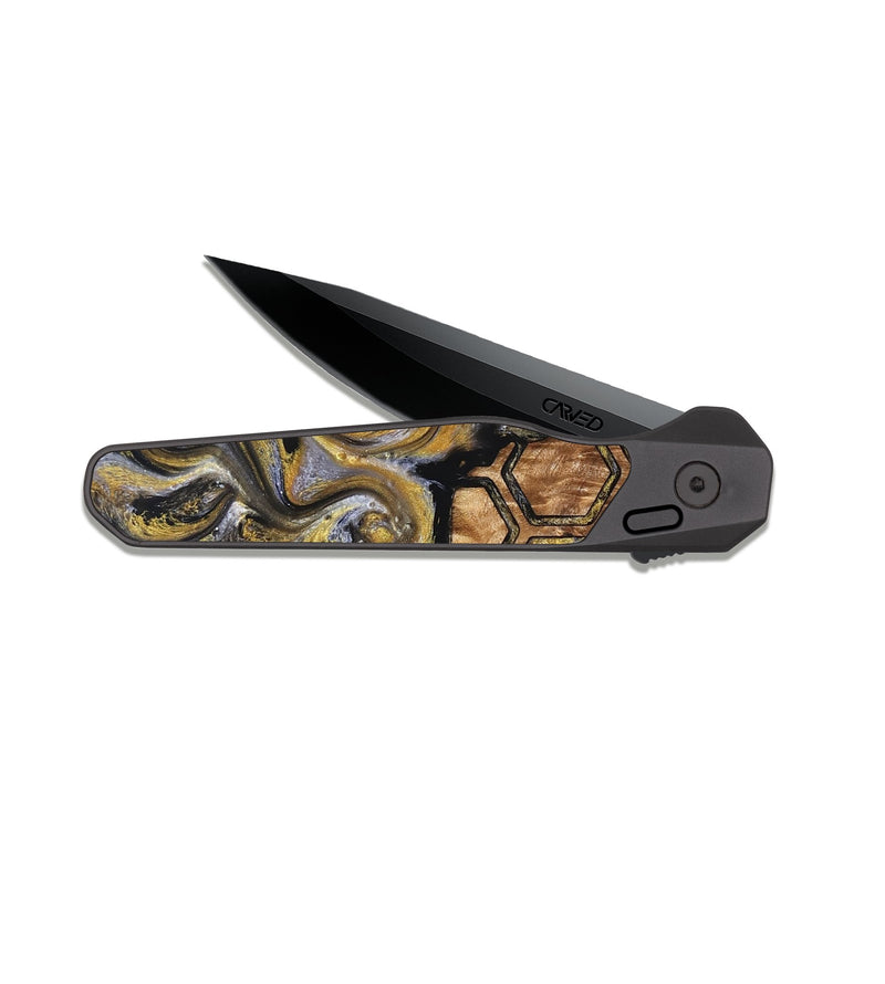 EDC Dark Slate Wood Pocket Knife - Grace (Pattern, 827516)