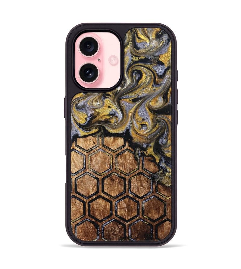 iPhone 16 Wood Phone Case - Grace (Pattern, 827516)